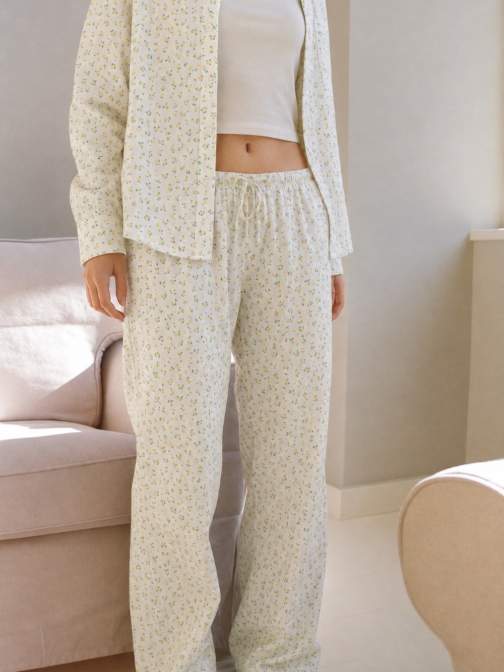 Petite Plume Lemon/Citron Pajama Set